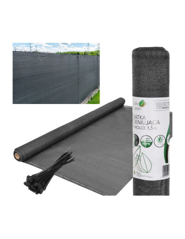Siatka cieniująca 140g/m2 1.5x50m ciemno szara