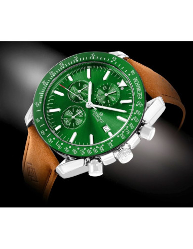Zegarek męski giewont chronograph sapphire brązowo zielony gw8720-a3