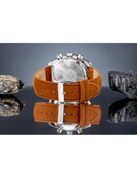 Zegarek męski giewont chronograph sapphire brązowo zielony gw8720-a3