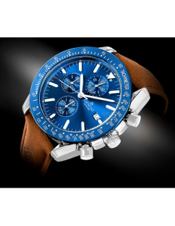 Zegarek męski giewont chronograph sapphire brązowo niebieski gw8720-a2 2