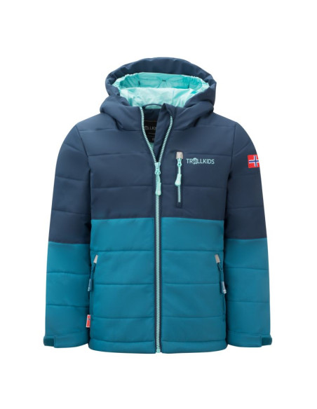 Kurtka zimowa dla dziewczynki/chłopca trollkids kids hemsedal snow jacket xt ocieplana niebieska (513-104)