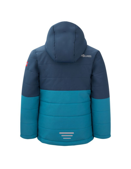 Kurtka zimowa dla dziewczynki/chłopca trollkids kids hemsedal snow jacket xt ocieplana niebieska (513-104)