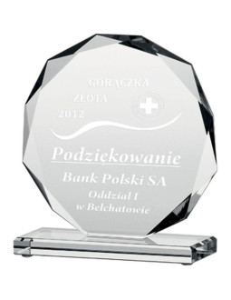 Trofeum szklane grawerowane 2