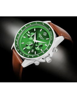 Zegarek męski giewont chronograph sapphire brązowo zielony gw3520-a6 2