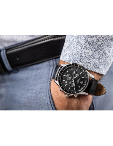 Zegarek męski giewont chronograph sapphire czarny gw3520-a4