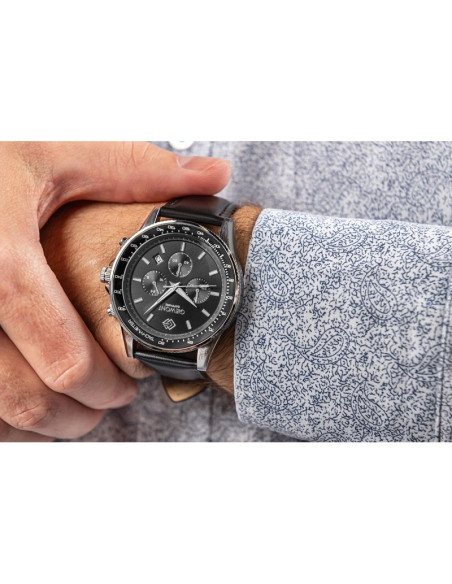 Zegarek męski giewont chronograph sapphire czarny gw3520-a4