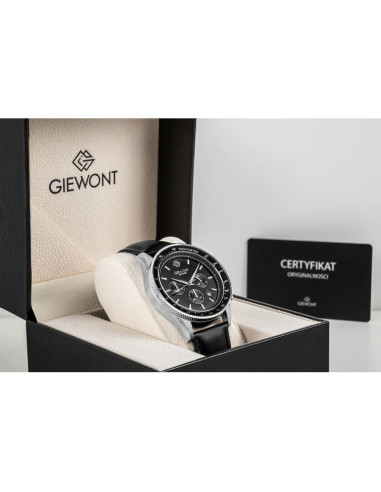 Zegarek męski giewont chronograph sapphire czarny gw3520-a4