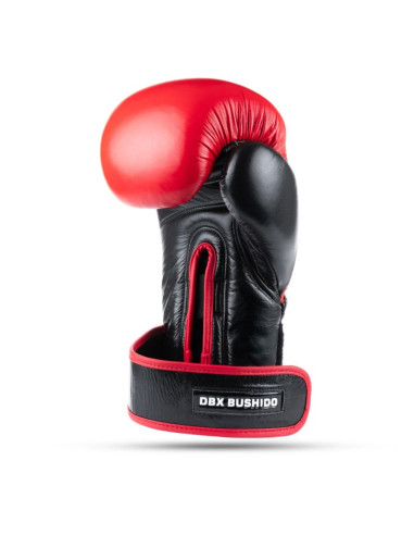 Rękawice bokserskie ze skóry naturalnej warrior red