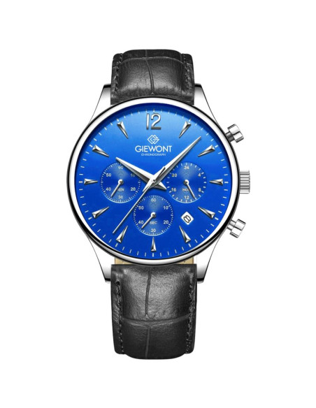 Zegarek męski giewont chronograph sapphire czarno niebieski gw6310-a3