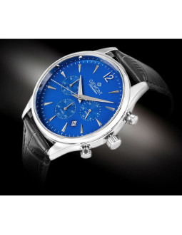 Zegarek męski giewont chronograph sapphire czarno niebieski gw6310-a3 2