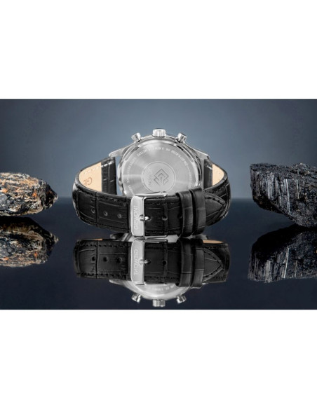 Zegarek męski giewont chronograph sapphire czarno niebieski gw6310-a3