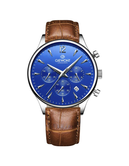 Zegarek męski giewont chronograph sapphire brązowo niebieski gw6310-a5
