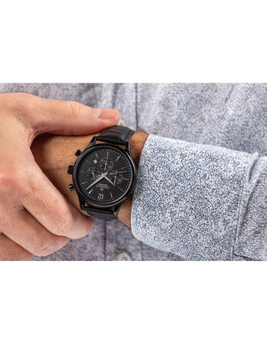 Zegarek męski giewont chronograph sapphire czarny gw6310-a1