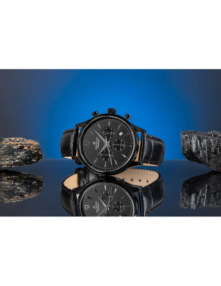 Zegarek męski giewont chronograph sapphire czarny gw6310-a1