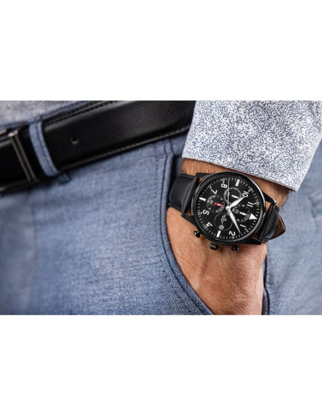 Zegarek męski giewont chronograph sapphire czarny gw5630-a1