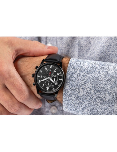 Zegarek męski giewont chronograph sapphire czarny gw5630-a1