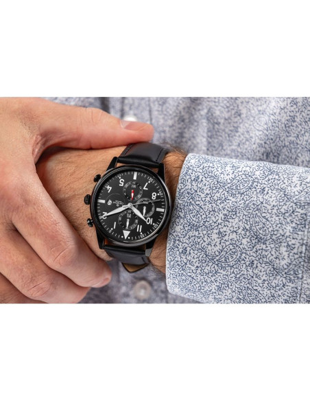 Zegarek męski giewont chronograph sapphire czarny gw5630-a1