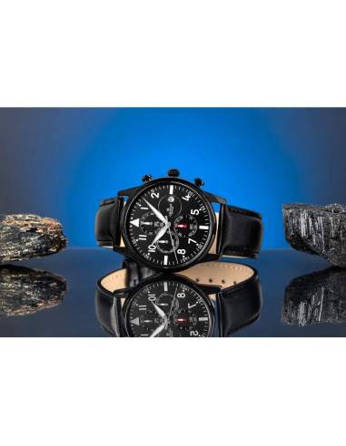 Zegarek męski giewont chronograph sapphire czarny gw5630-a1