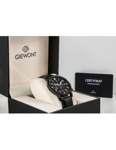 Zegarek męski giewont chronograph sapphire czarny gw5630-a1
