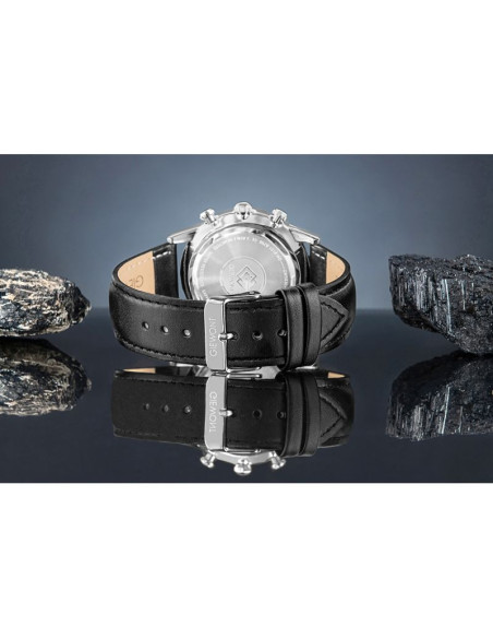 Zegarek męski giewont chronograph sapphire czarno srebrny gw5630-a2