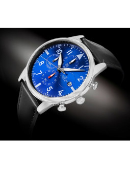 Zegarek męski giewont chronograph sapphire czarno niebieski gw5630-a3 2