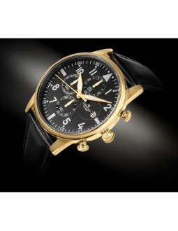 Zegarek męski giewont chronograph sapphire czarno złoty gw5630-a4 2