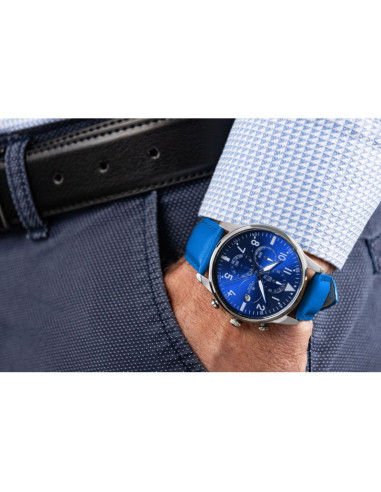 Zegarek męski giewont chronograph sapphire niebieski gw5630-a5