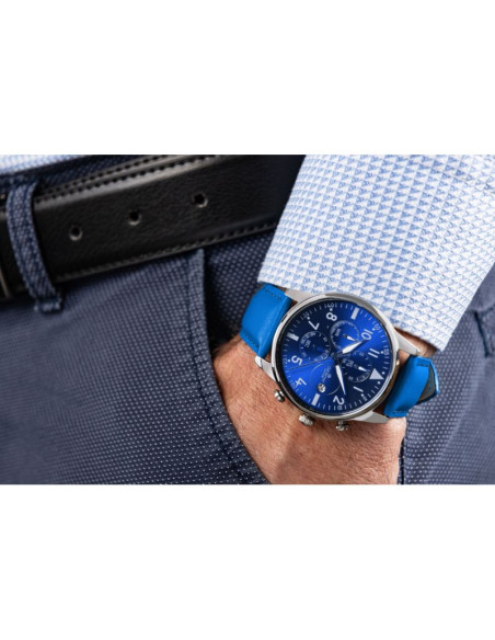 Zegarek męski giewont chronograph sapphire niebieski gw5630-a5