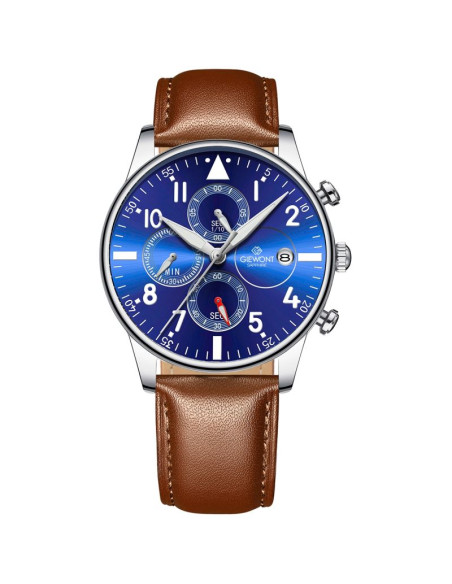 Zegarek męski giewont chronograph sapphire brązowo niebieski gw5630-a6