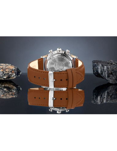 Zegarek męski giewont chronograph sapphire brązowo niebieski gw5630-a6