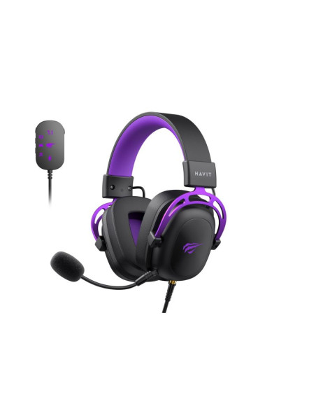 Słuchawki gamingowe havit h2002+u (czarno-fioletowy)