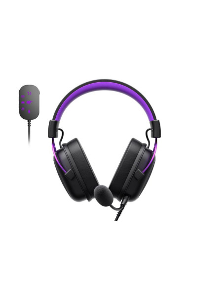 Słuchawki gamingowe havit h2002+u (czarno-fioletowy)