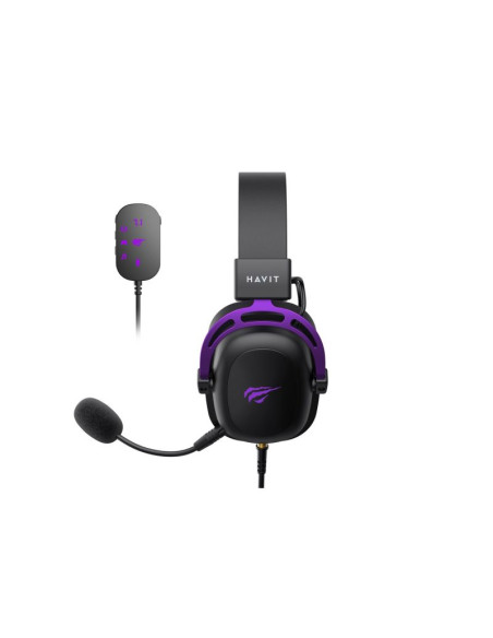 Słuchawki gamingowe havit h2002+u (czarno-fioletowy)