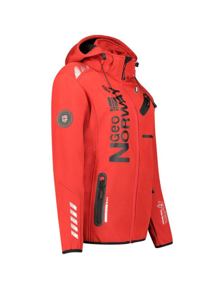 Kurtka damska softshell z kapturem geographical norway reine red/black lady 007 czerwona (wu8187f/gno-red-black)/wu8088