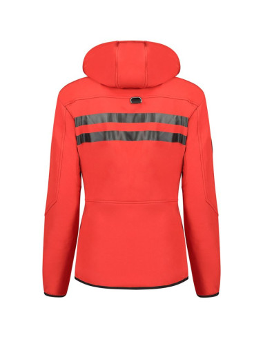 Kurtka damska softshell z kapturem geographical norway reine red/black lady 007 czerwona (wu8187f/gno-red-black)/wu8088