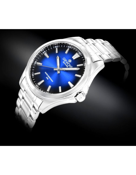 Zegarek męski giewont elegance sapphire srebrno niebieski gw5160-b3