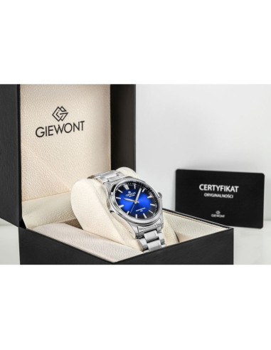 Zegarek męski giewont elegance sapphire srebrno niebieski gw5160-b3