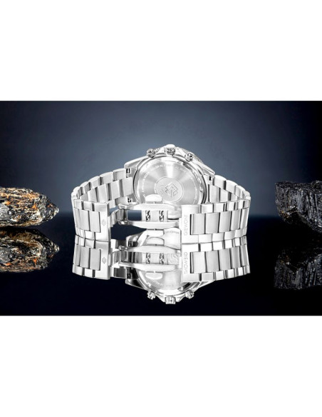 Zegarek męski giewont chronograph sapphire srebrno czarny gw3520-b2