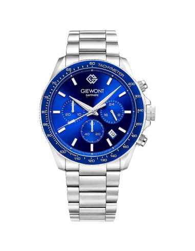 Zegarek męski giewont chronograph sapphire srebrno niebieski gw3520-b3