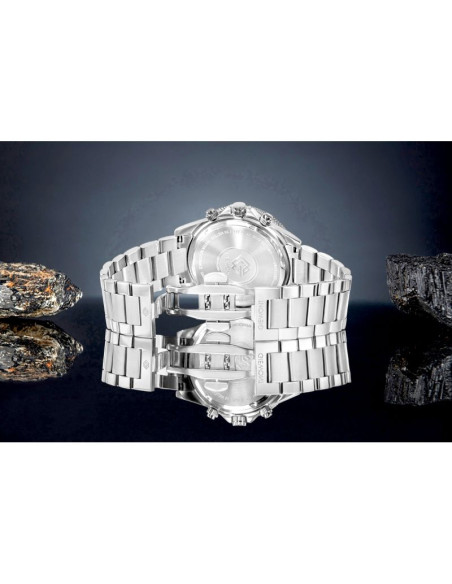 Zegarek męski giewont chronograph sapphire srebrno niebieski gw3520-b3