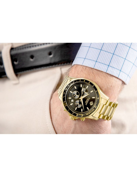 Zegarek męski giewont chronograph sapphire złoto czarny gw3520-b4