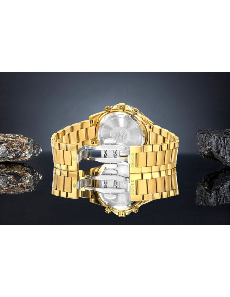 Zegarek męski giewont chronograph sapphire złoto niebieski gw3520-b5