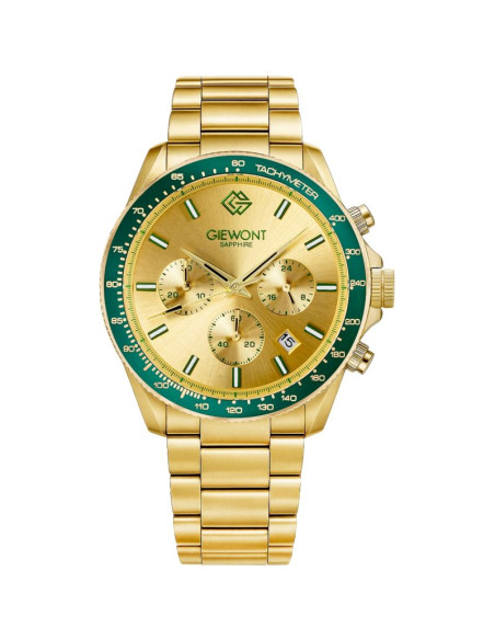 Zegarek męski giewont chronograph sapphire złoto zielony gw3520-b6