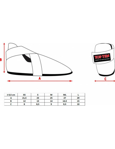 Ochraniacze stóp top ten ostt-pu "superlight prism" (wako approved)