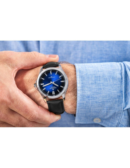 Zegarek męski giewont elegance sapphire czarno niebieski gw5160-a3