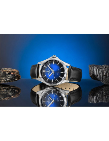 Zegarek męski giewont elegance sapphire czarno niebieski gw5160-a3