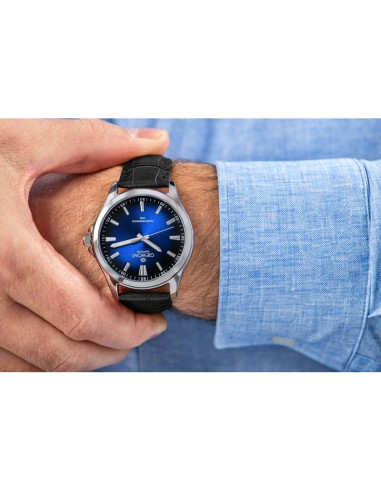 Zegarek męski giewont elegance sapphire czarno niebieski gw5160-a6