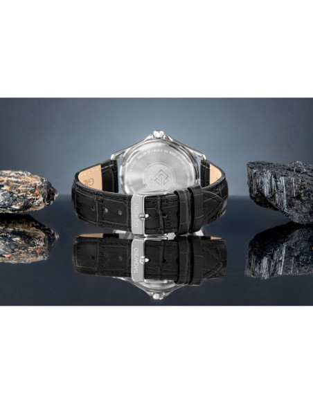 Zegarek męski giewont elegance sapphire czarno niebieski gw5160-a6