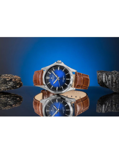 Zegarek męski giewont elegance sapphire brązowo niebieski gw5160-a7