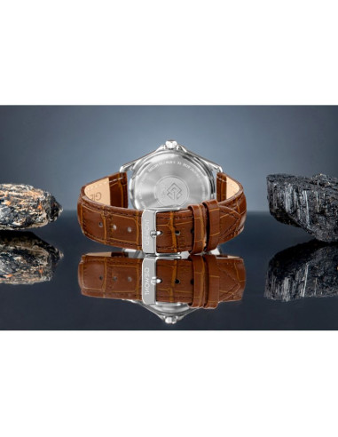 Zegarek męski giewont elegance sapphire brązowo niebieski gw5160-a7